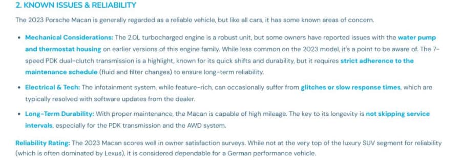 AI analysis of known issues in a VinSpectorAI report