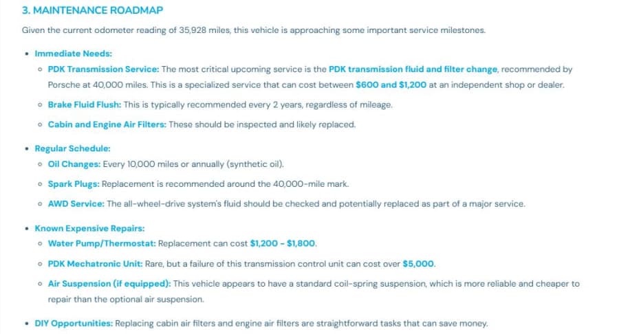 AI maintenance roadmap in a VinSpectorAI report